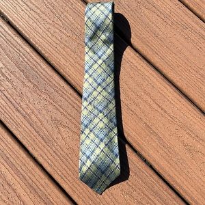 Vintage Yves Saint Laurent Green Plaid Tie